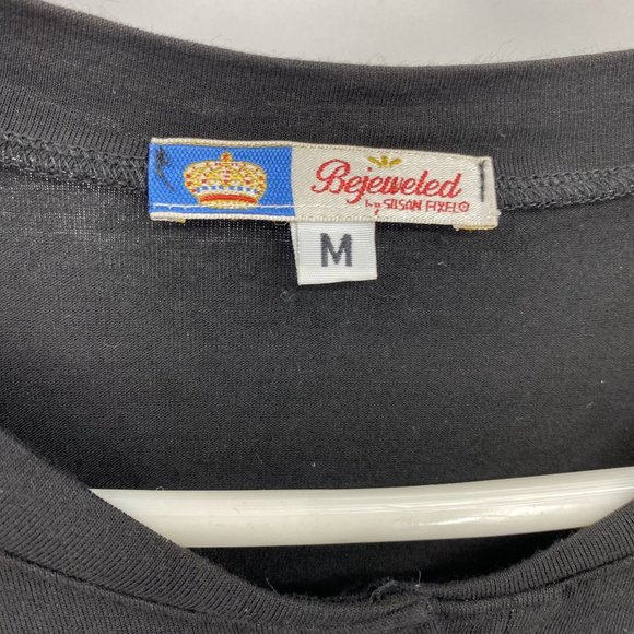 Bejeweled Susan Bixel Black Jewel Dress Medium  - Picture 4 of 11